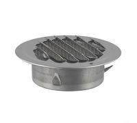 Stainless Steel 100mm Round Wall Vent Cover with Fly Screen, Insect Proof Mesh Ventilation Grille for Tumble Dryer, Extractor Fan, Ducting, for caravan, Bathroom (100mm)
