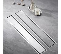 Stainless Steel 10cm Wide Shower Drain Grate Tileable Floor Channel for Bathroom & Pool Canaletta Scarico a Pavimento Arnto (10 * 70cm)