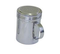 Stainless Steel 10oz Dredger Shaker with Handle - Ideal for Sugar, Salt, Icing Sugar, Flour, Chocolate, Cappuccino, Cocoa, Mince Pies, Pancakes