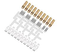 Stainless Steel 10pcs Rabbit & Rat Waterer with Spring, Tee Pipes and Nozzles, for Rabbit Rat Ferrets (Duckbilly white)