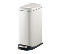 Stainless Steel 12L/20L Soft-Close Trash Can with Removable Inner Bin & Pedal - Ideal for Bathroom, Kitchen, Office - Stylish White Design