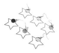 Stainless Steel 12mm Timeless Gem Large Pendant Trays Star Earring Base Blanks