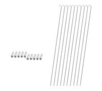 Stainless Steel 14g Spokes Set for Bicycle Wheel Repair and Assembly with Consistent Tension and Strength Performance (B-255mm)
