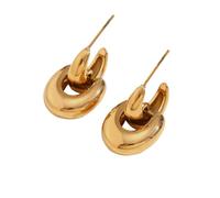 Stainless Steel 18K Gold Plated Geometric Earrings for Women Minimalist Irregular Shape Ear Studs Gift for Her