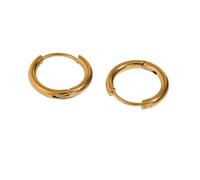 Stainless Steel 18K Gold Plated Ins Fashionable Minimalist Niche Classic Solid Ear Cuffs Hoop Earrings Jewelry Gift
