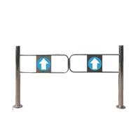 Stainless Steel 1Way Swing GateSpringLoaded Safety Barrier for Supermarkets & Warehouses Durable Metal Entrance/Exit Device 2m Length
