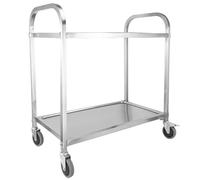 Stainless Steel 2/3-Tier Service Cart with Locking Wheels, Multi-Purpose Kitchen Trolley for Home, Hotel, Restaurant Use - 3 Layers, 95x50x95cm