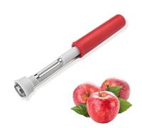 Stainless Steel 2-in-1 Apple Corer and Peeler - Fruit Fetch Kitchen Tool with Core Remover in Red