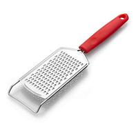 Stainless Steel 2-in-1 Cheese Grater and Zester - Parmesan Cheese Graters with Handle, Flat Cheese Grater Tool for Kitchen, Hand Held Zester for Lemons, Mini Grater for Cheese and Lemon
