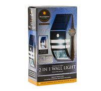 Stainless Steel 2-in-1 Solar Powered Wall Light Motion Security PIR Sensor