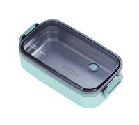 Stainless Steel 2 Layer Food Storage Container Lunch Box for Convenient Portion Control and Easy Meal Heating (Single-layer Green)