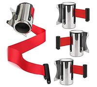 Stainless Steel 2 Metre Wall Mounted Retractable Barrier Tape Personal Control System Mounted Barrier Mass Control Barrier Tape