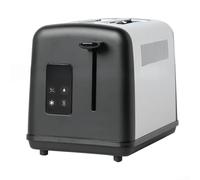 Stainless Steel 2 Slice Toaster with Touchscreen Panel and Six Levels Adjustable for Bagels Muffins Waffles and Gluten Bread with Removable Crumb Tray