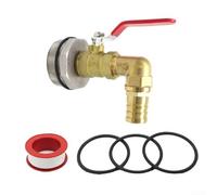 Stainless Steel 200L Oil Drum Tap, Replacement Outlet Faucet For Ton Barrels, Leak-Proof Heavy Duty Water Dispenser Fitting With Gaskets(25mm)