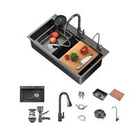 Stainless Steel 27 Inch Workstation Kitchen Sink, Single Bowl Undermount with Accessories for Prep & Cleaning