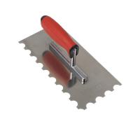 Sealey T6701 Stainless Steel 270Mm Semicircle Tooth Trowel - Rubber Handle - Aluminium Foot