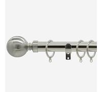 Stainless Steel 28mm Ball Fixed Length Metal Curtain Pole