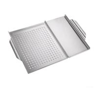 Stainless Steel 2in1 Grill And Baking Tray With Perforated Design To Enhance Cooking Performance And Manage Drippings Efficiently(roast dish)