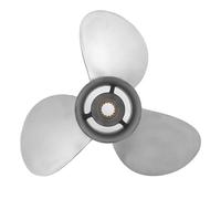 Stainless Steel 3 Blades Outboard Engine Propeller High Performance Replacement for 9.9 20 Engines 2 1/2in Gearcase 14 Spline Teeth 9 1/4in Diameter 9in Pitch Right Hand Rotation