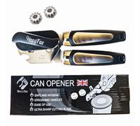Stainless Steel 3 in 1 Can Opener with 2 Blades Heavy Duty Manual, Adjustable Smooth Edge Professional Magic Tin/Bottle Openers That Works for Elderly, Arthritic, Left Hands (Non-Automatic/Electric)