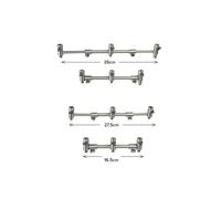 Stainless steel 300 adjustable 2/3 rods Carp Spirit Buzz Bar Gris TU