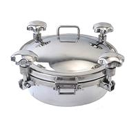 Stainless Steel 300mm Pressure Sanitary Manhole Cover - Round Manway Door for Tanks Food Grade Safe Heavy Duty Access Solution Ideal for Industrial Use