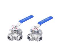 Stainless Steel 304 3-Way Ball Valve, T/L Type Globe Valve for Oil, and Water - Q14F Model 1pc(DN20 LType)