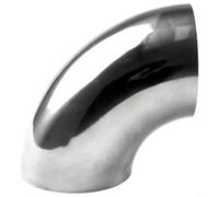 Stainless Steel 304 90° Elbow Fitting, 1.5D Tight Radius Exhaust Pipe Bend for Automotive Intake and Exhaust Systems, Weldable(76mm)