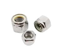 Stainless Steel 304 A2-70 Hex Nylon Lock Nut Multiple Thread Sizes Multicolor(Bronze)