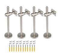 Stainless Steel 304 Adjustable Stair Railing Bracket Curved Bottom il Holder Stable 250mm Wall Mount for Staircase Support Wandhalterung for Treppenländer