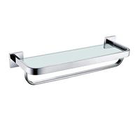 Stainless Steel 304 Bathroom Shelf - Wall-Mounted Towel Rack with Mirror and Space-Saving Solution for Toiletries