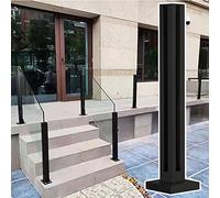 Stainless Steel 304 Black Square Land Post for Terrace/Stairs Durable Support Bracket for Garden Fences Perfect for Outdoor Spaces and Landscaping