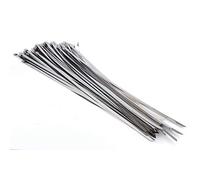 Stainless Steel 304 Cable Tie, Self - Locking Metal Zip Tie, 50 x 500mm Heavy - Duty Locking Tie Wrap for Exhaust Pipes Hoses Cabling in Automotive Marine Industrial Use
