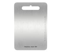 Stainless Steel 304 Chopping Board BPA-Free on Both Sides Antibacterial Sustainable Products Plastic-Free Working Cover Bread Boards Baking Board Kitchen Board with Scale(36x 25x 0.2cm)