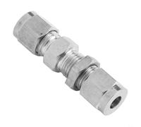 Stainless Steel 304 Double Pressure Ring Screw Connection 6 mm Feed-Through Connector for Hydraulics and Pneumatics up to 1000 PSI for Pressure