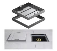 Stainless Steel 304 Drain Cover with Hidden Handle, 70 x 70 x 5 cm, Heavy-Du Inground Lid, Ele & Access Cover for Sewers & Drains