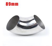 Stainless Steel 304 Elbow 90 Degree, Bending Radius 1.5D Exhaust System 34-102mm Different Diameters Pipe Fitting Connector(89mm)