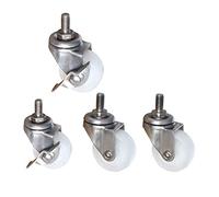 Stainless Steel 304 Furniture Casters, M8 Bolt Fixing, Heavy-Duty Nylon Swivel Wheels, 100 kg Load Capacity, Durable & Silent with Brakes, Ideal for Home & Office