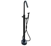 Stainless Steel 304 Garden Hose Faucet with Rotating Spray Gun 100cm/39in Frost-Resistant & UV Protection Ideal for Car Washing & Irrigation (Black)
