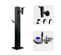 Stainless Steel 304 Garden Water Column Vertical Decorative Fountain Outlet for Irrigation & Garden Watering Outdoor Water Feature (Square 02)