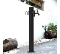 Stainless Steel 304 Garden Water Column with Anti-Freeze Outdoor Faucet Vertical Design & Double Outlet for Terrace & Lawn Irrigation - 50cm/19.7in Height