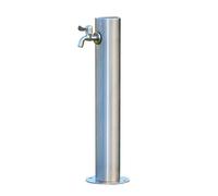 Stainless Steel 304 Garden Water Column with Faucet Freestanding Square Vertical Design Ground Mounted Perfect for Farm Gardens (50cm 19.7in)