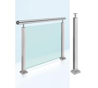 Stainless Steel 304 Glass Railing, Indoor/Outdoor il & Column for Balconies, Terraces & Stairs - 85cm Single Glass Balustrade System