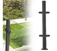 Stainless Steel 304 Glass Railing Post 90cm Height Angled Column with Slots and Base Golden/Silver Terrace Posts for Modern Balconies and Decks