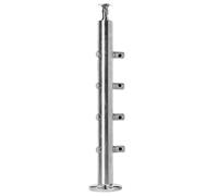 Stainless Steel 304 Glass Railing Post Cable Guardrail for Stairs & Decks Durable Outdoor Installation on Wood or Concrete Sleek Modern Design
