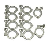 Stainless Steel 304 Heavy Duty Tri Clamp Clover Single Pin with Wing Nut for Ferrule TC 2 inch 10 Pack