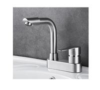 Stainless Steel 304 Kitchen Faucet with 360° Swivel Aerator, Dual Hole Monobloc Tap for Bathroom & Sink, Universal Connectors, Durable & Stylish Design