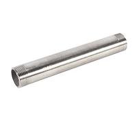 Stainless Steel 304 Male Threaded Pipe Fitting | 200mm BSP Straight Coupling for Water/Oil/Gas Lines | Oxidation - Proof 1/4" 1/2" 3/4" 1" Choices (DN25*200mm=1)