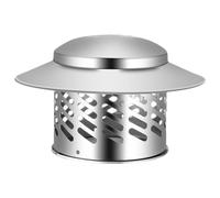 Stainless Steel 304 Rain Cover, Fireplace Hood Round Rain Cap Chimney Cover Ø 80 mm/100 mm/160 mm/200 mm Metal Spiral Duct Exhaust Hood Roof Hood Rain Cover for Chimneys