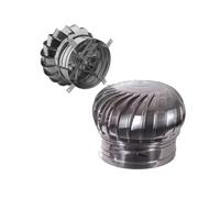 Stainless Steel 304 Rotating Chimney Cowl Anti-Downdraught Spinner Cap Weatherproof Fireplace Screen Cover,1pcs(6.2")